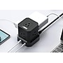 Uncaged Ergonomics Cube 5-Outlet 4-USB Port Surge Protector, 10', Black (PC-b-c)~#|#~68E99CA6-0DD5-412A-9EB4350B030D22ED_sc7