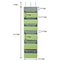 Household Essentials 6 Pocket Plastic/Poly Over the Door Hanging Oranizer, 57" x 15" x 7", Lime (2167-1) ~#|#~68EBE2F1-7D8A-4CD9-850872BD3DFD1EB8_sc7