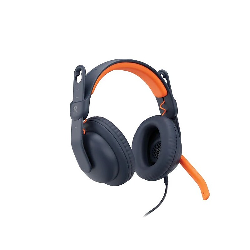 Logitech Zone Learn 3.5mm Stereo Computer Headset, Blue/Orange (981-001389) image 1