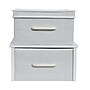 Household Essentials Storage Boxes, Stackable with White Laminate Top, 2/Set (8009-1)~#|#~68F204E3-5E71-4EB7-BCF2703C552B2623_sc7