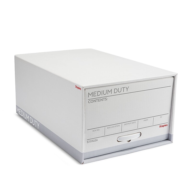 Staples Medium Duty File Drawers, Legal, White/Gray, 6/Carton (TR59226) image 1