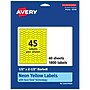 Avery Laser/Inkjet Multipurpose Decorative Edge Labels, 0.5" x 2.5", Neon Yellow, 1800/Pack (94749)~#|#~68FD56DC-5876-4C80-997B2E6DA5376907_sc7