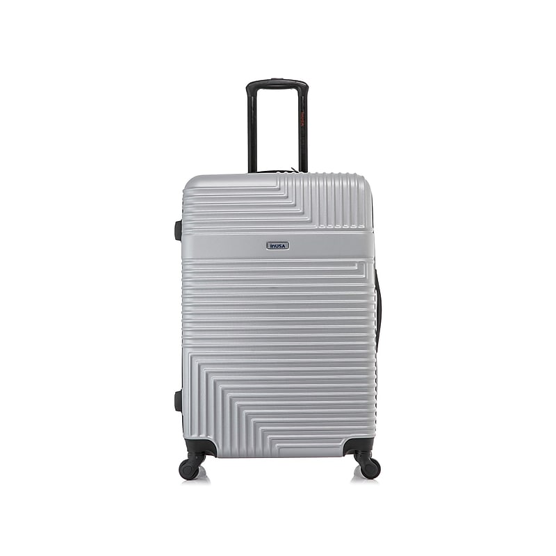 InUSA Resilience 28" Hardside Suitcase, 4-Wheeled Spinner, TSA Checkpoint Friendly, Silver (IURES00L-SIL) image 1