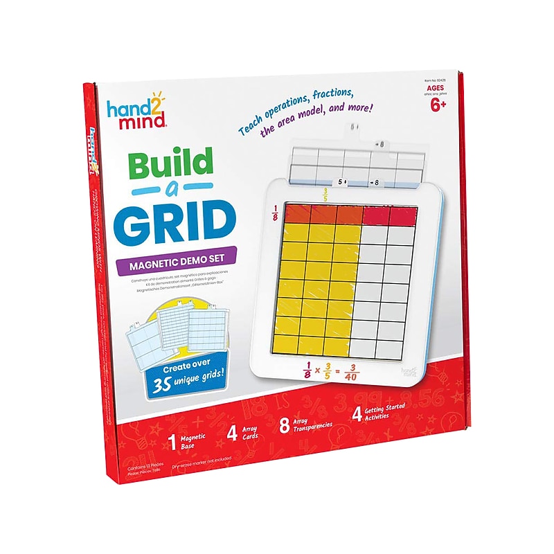 hand2mind Build-a-Grid Magnetic Demonstration Grid (92426) image 1