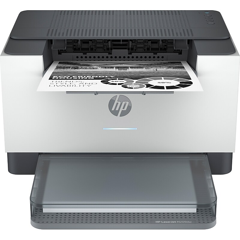HP LaserJet M209dw Wireless Black & White Laser Printer, Single-Function, Print, Best for Home Office (6GW62F) image 1