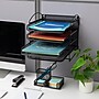 Mind Reader 4-Pocket Metal Mesh Mountable Wall File, Letter Size, Black (4THANG-BLK)~#|#~690911FF-810D-443C-A68A30D53EEEED7D_sc7