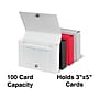 Staples® Index Card Holder for 3" x 5" Cards, 100 Card Capacity, Assorted (ST50992-CC)~#|#~690B4C04-FCF9-48D4-889B35C1FFFD4957_sc7