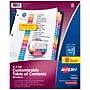 Avery Ready Index Table of Contents Pre-Printed Paper Divider, A-Z Tabs , Multicolor, 6 Sets (11832)~#|#~6911CF15-F41E-4B07-8FED91FF64910BF4_sc7