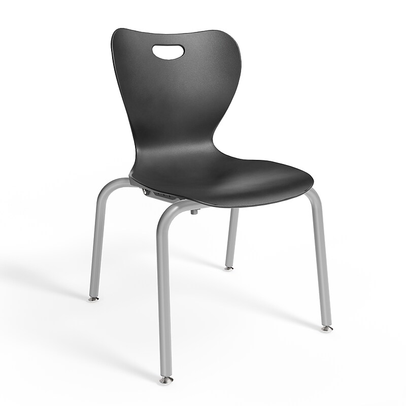 Staples Polypropylene 16" Student Chair, Black, 4/Box (ST63541) image 1