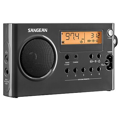 Sangean Portable AM/FM Rechargeable Compact Digital Tuning Radio, Black/Gray (SG-106) Sansujyuku sansujyuku.com