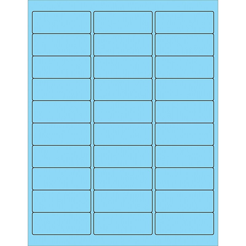 Tape Logic Laser/Inkjet Address Labels, 2 5/8" x 1", Pastel Blue, 3000/Carton (LL173BE) image 1
