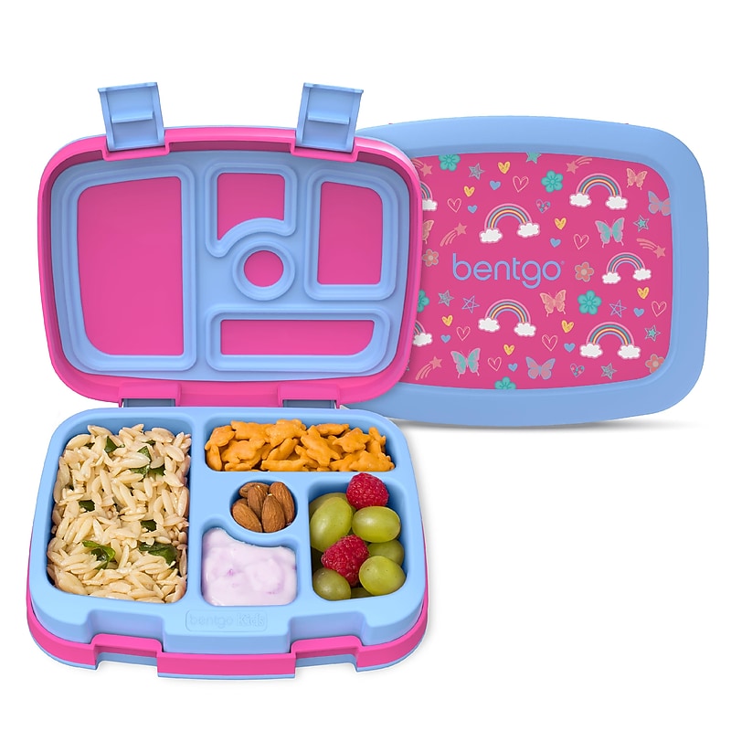 bentgo Kids Bento Box, 5-Compartment, Rainbows and Butterflies, 19.2 oz. (BGKDPT-RBO) image 1