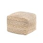 Anji Mountain Cherokee Mustard Ivory Fabric Rectangular Pouf Ottoman (AMBPF155-2014)~#|#~692096B4-8CF9-4617-9B7F71CE4292D701_sc7