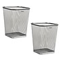Mind Reader Metal Trash Can Without Lid, 5 Gallon, Silver, 2/Pack (2SQUAGA-SIL)~#|#~69274605-96F7-40FA-B7B75DF1A0BFE92F_sc7