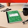 STAPLES Composition Notebook, 9.75” x 7.5”, Wide Ruled, 100 Sheets, Green Cover~#|#~6927829F-2F53-4DE2-BAA4DC4F06E0DF7F_sc7