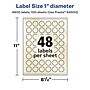 Avery Pearlized Ivory Circle Multipurpose Labels, 1" Dia., Ivory, 4800/Box (94500)~#|#~69290131-2B75-4DC6-8F9D54CF6170C641_sc7