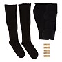 Medline CompreCares Unisex Knee High Opaque Compression Socks, 20-30mmHg, Medium, Long Length, Black (MSC1402T)~#|#~6930EABE-4740-4ABC-BAEAD929312BD150_sc7