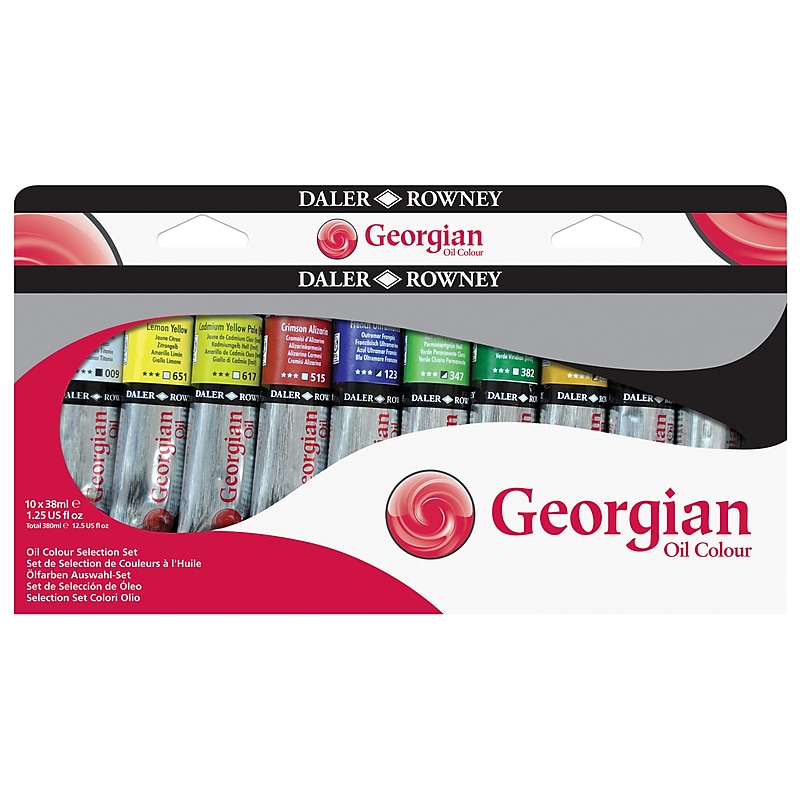 Daler-Rowney Georgian Oil Paint, Assorted Colors, 38ml, 10/Set (DRW111900650) image 1