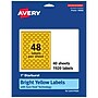 Avery Starburst Laser/Inkjet Multipurpose Labels, 1", Bright Yellow (1920/Box)~#|#~693836DD-93BE-4F22-B3C5F7D9C50AF571_sc7
