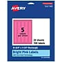 Avery Rectangle Laser/Inkjet Multipurpose Labels, 9.75" x 1.25", Bright Pink (100/Pack)~#|#~693880E6-6FA7-47D8-9CC66E097A494064_sc7