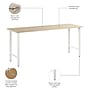 Bush Business Furniture Hustle 72"W Computer Desk with Metal Legs, Natural Elm (HUD172NE)~#|#~693DFA3D-A541-41DA-B6EF4FBF8A8E1919_sc7
