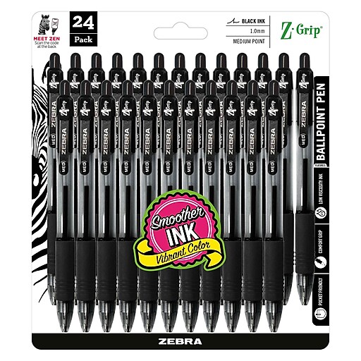 トップス penpen Zebra Z-Grip Retractable Ballpoint Pens, Medium Point, 1.0mm