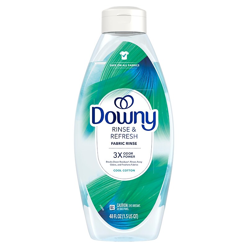 Downy Rinse & Refresh Liquid Fabric Softener, Cool Cotton, 70 Loads, 48 oz. (3700091446) image 1