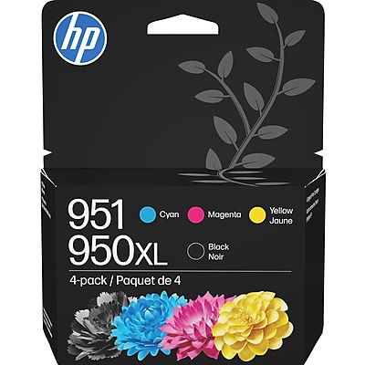 HP 950XL/951 Black High Yield and Cyan/Magenta/Yellow Standard Yield Ink Cartridge, 4/Pack (C2P01FN#140) Sansujyuku sansujyuku.com