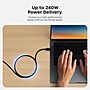 Satechi Pro 3.28 ft. USB C to USB C Thunderbolt Charging Cable, Black (ST-YTB5100K)~#|#~694A636D-8F8E-47D4-B5F1AA9C40967883_sc7
