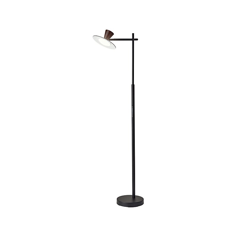 Adesso Elmore 56" Metal/Wood Floor Lamp with Round Shade (5181-01) image 1