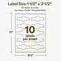 Avery Wraparound Band Laser/Inkjet Multipurpose Labels, 1.5" x 3.5", Off-White (80/Pack)~#|#~6954CBD3-89B5-4FD0-A93C9224BD10C60C_sc7