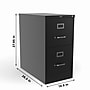 Staples 2-Drawer Vertical File Cabinet, Locking, Letter, Black, 26.5"D (28882D)~#|#~695A0106-59C3-42A0-BB4802E0EF73C35D_sc7