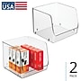 iDESIGN Small Stackable Plastic Storage Bin, Clear (29389M2)~#|#~695BCD65-EAA6-4605-86DAD3E0101F5AA8_sc7