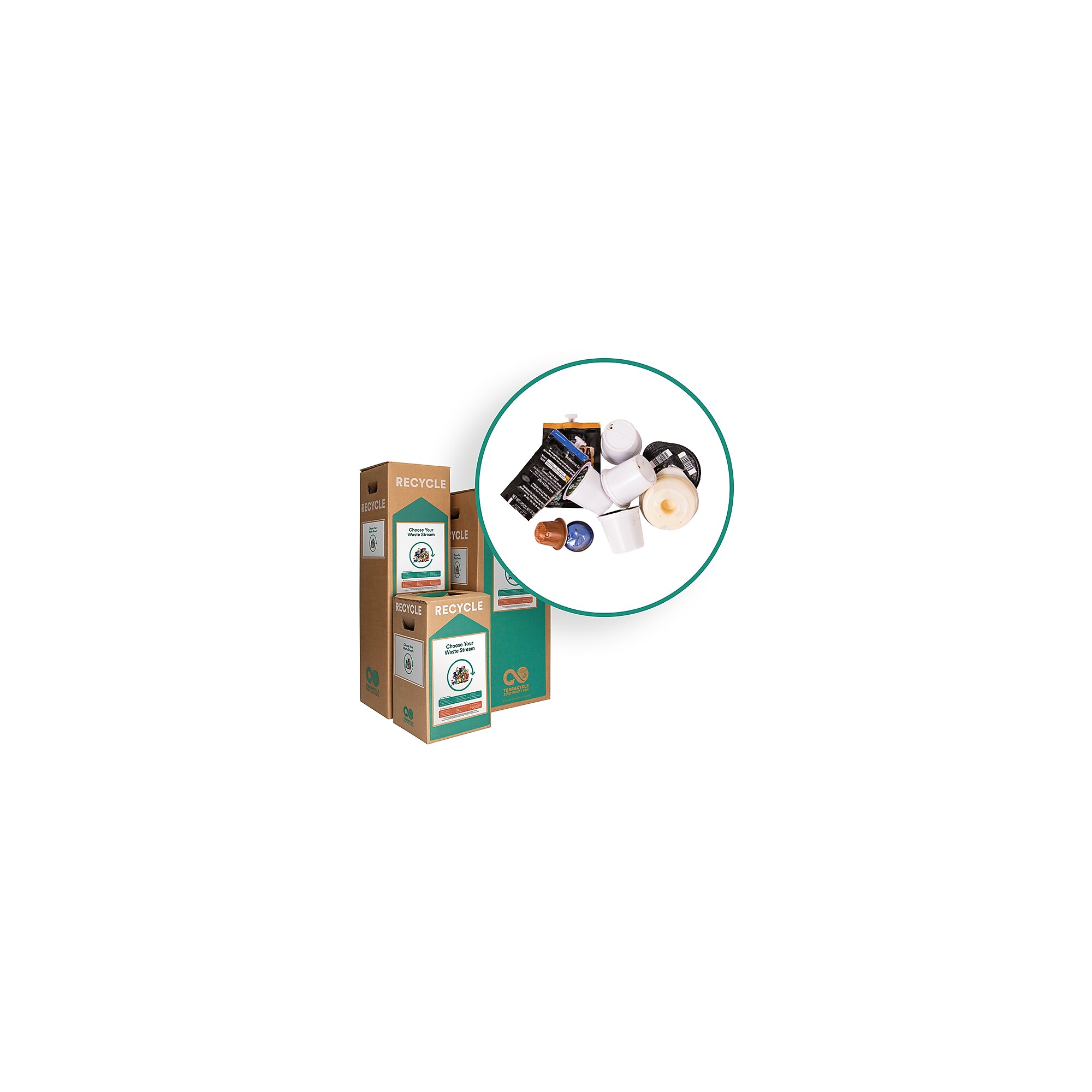 TerraCycle Cardboard Coffee Capsules Recycling Box, 21 Gallon, White/Green (240) Sansujyuku sansujyuku.com