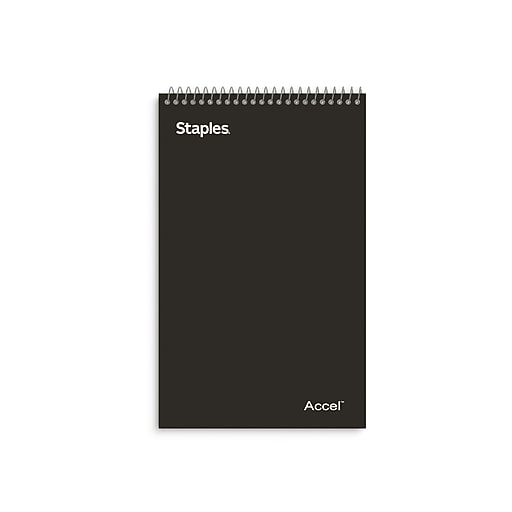 Staples Accel Top-Bound 2-Subject Pocket Notebook, 6