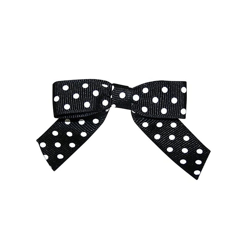 JAM Paper Grosgrain Bows, Black/White, 100/Pack (52640349340) image 1