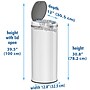 iTouchless Stainless Steel Round Sensor Trash Can with AbsorbX Odor Control System, White, 13 Gal. (MT13RW)~#|#~69763197-52BA-47E1-B27E7CEFC4ED978E_sc7