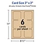 Avery Integrated Cards, 3" x 3", Matte Kraft Brown, 60/Pack (95336)~#|#~697651D1-8443-4700-95712AA7A3596AF3_sc7