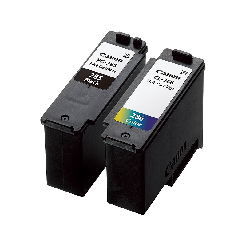 Canon PG-285/CL-286 Black and Tri-Color Ink Cartridges (6196C004AA) image 1
