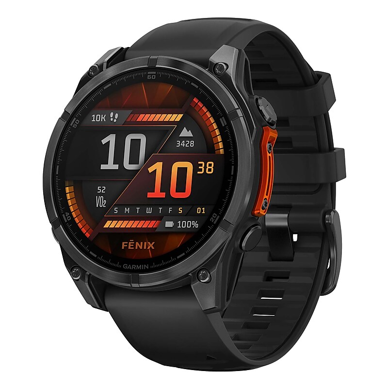 Garmin fenix 8 AMOLED Multisport GPS Smartwatch, Slate Gray & Black, 47mm (GRM0290400) image 1