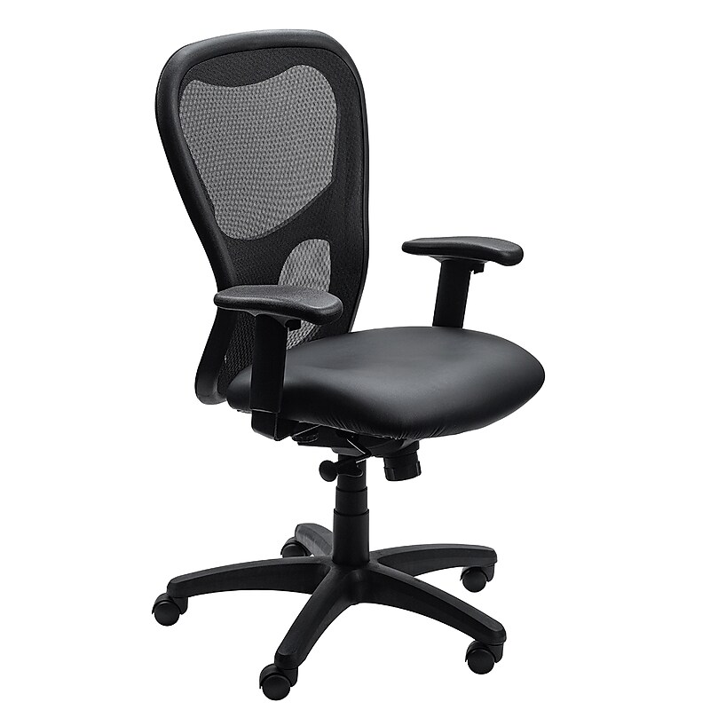 Tempur-Pedic Ergonomic Vinyl Swivel Manager Chair, Black (TP9000-DBLKV) image 1