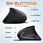 Delton Ergonomic 12 Ergonomic Vertical Optical USB Gaming Mouse, Black (DMERG12-U)~#|#~6985933D-320A-4E5B-87431475573F72A6_sc7