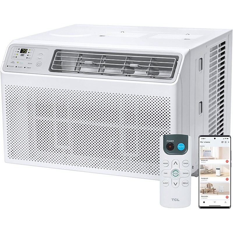 TCL 115-Volt 8,000 BTU Window Air Conditioner with Remote, White (H8W35W) image 1