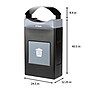 Commercial Zone Avante Polyethylene Trash Container with Covered Top with Open Sides Lid, 30 Gallon, ~#|#~6988C6D7-51CA-4CC2-B4CC92B40EA35975_sc7