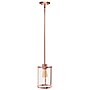 Lalia Home 1-Light 9.25" Farmhouse Hanging Cylindrical Clear Glass LED Pendant Fixture with Accents, Rose Gold (LHP-3002-RG)~#|#~6991CF35-7252-4B58-8B8D4F6F81FC85E7_sc7