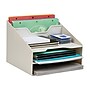 Mind Reader 5-Compartment Plastic Desk Tray, Beige (ANCHBOX5-BEI)~#|#~69938566-32C8-456D-A9D5B8DF03FB4167_sc7
