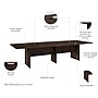 Bush Business Furniture 120W x 48D Boat Shaped Conference Table with Wood Base, Black Walnut (99TB12048BWK)~#|#~699440B3-DFC2-4153-BCBCB8A844A0012F_sc7