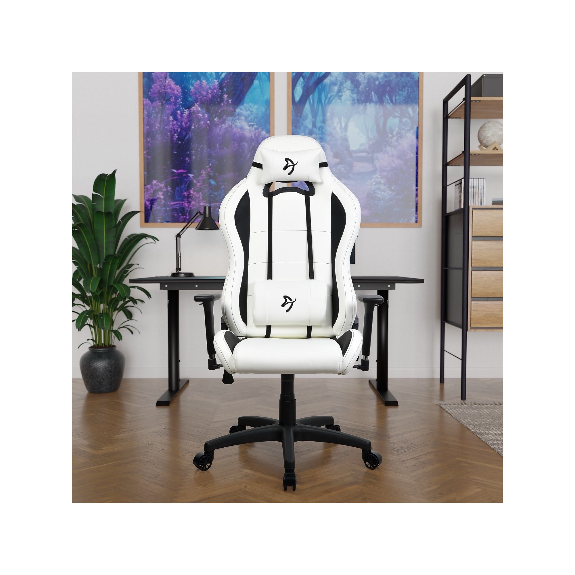 Arozzi Torretta SoftPU Faux Leather Ergonomic Racing Gaming Chair, White (TORRETTA-SPU-WT) Sansujyuku sansujyuku.com