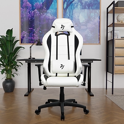 Arozzi Torretta SoftPU Faux Leather Ergonomic Racing Gaming Chair, White (TORRETTA-SPU-WT) Sansujyuku sansujyuku.com