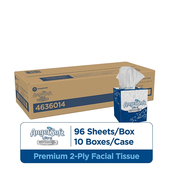 Angel Soft Ultra Professional Series Facial Tissue, 2-Ply, 96